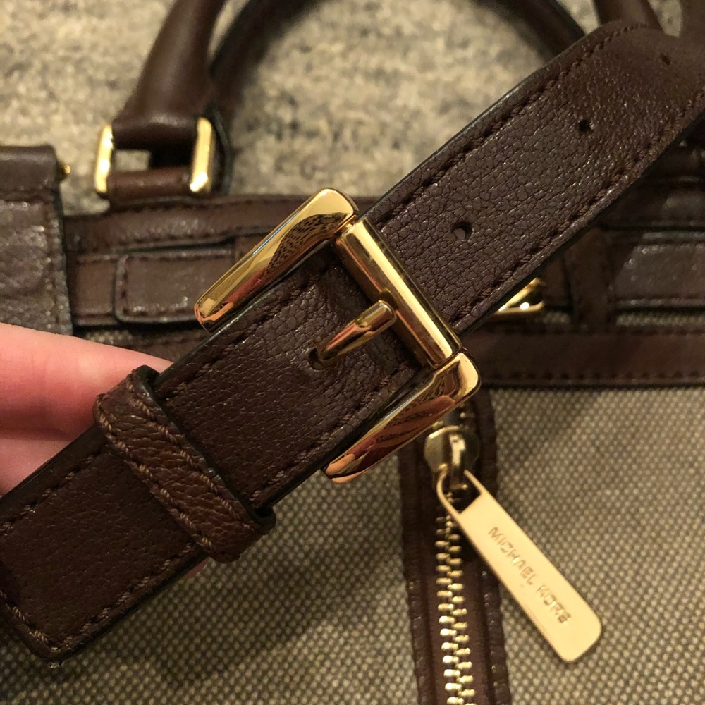 Michael Kors Marina Canvas Satchel - Picture 3 of 9